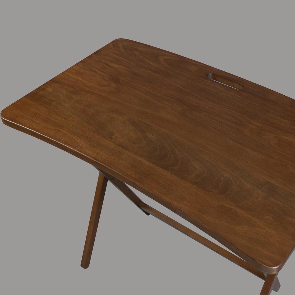 Arizona Folding Table with Solid American Gum - Walnut. Picture 10