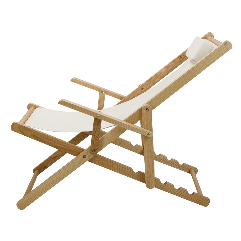Sling Chair Natural Frame-Natural/Wheat Canvas. Picture 2