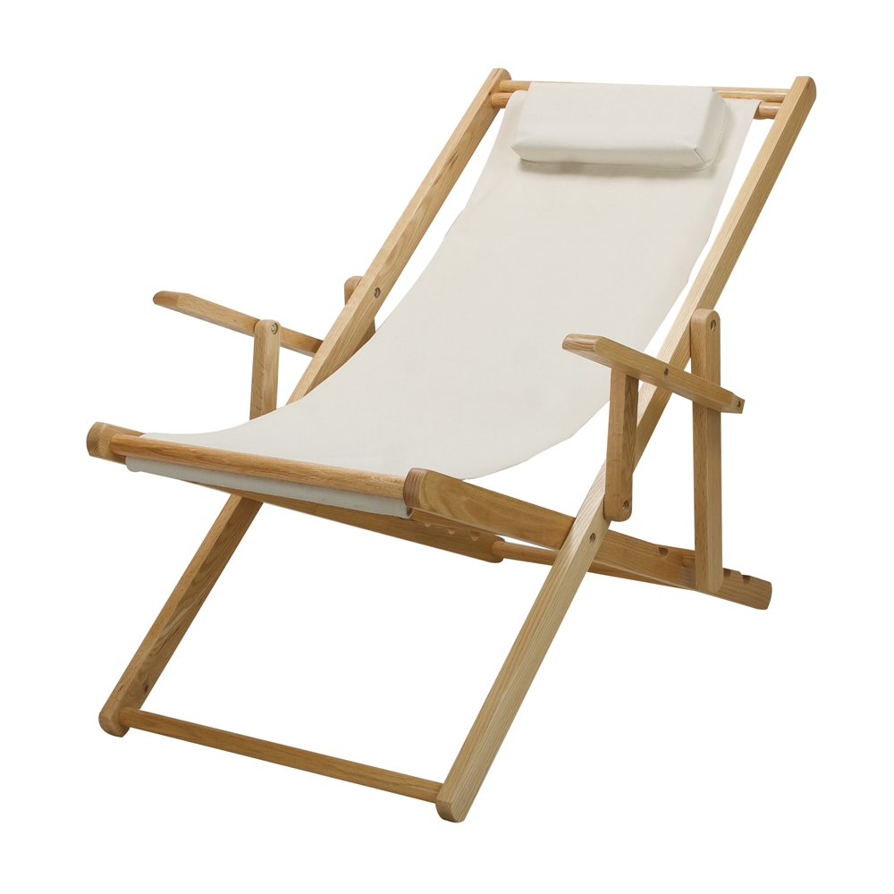 Sling Chair Natural Frame-Natural/Wheat Canvas. Picture 4