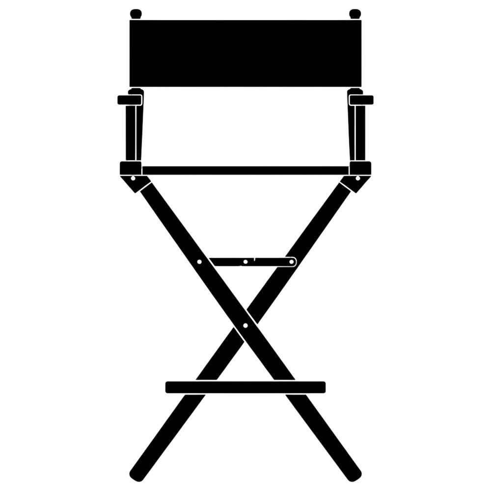Black Extra-Wide Director's Chair, Black Frame, 30-Inch Bar Height. Picture 4