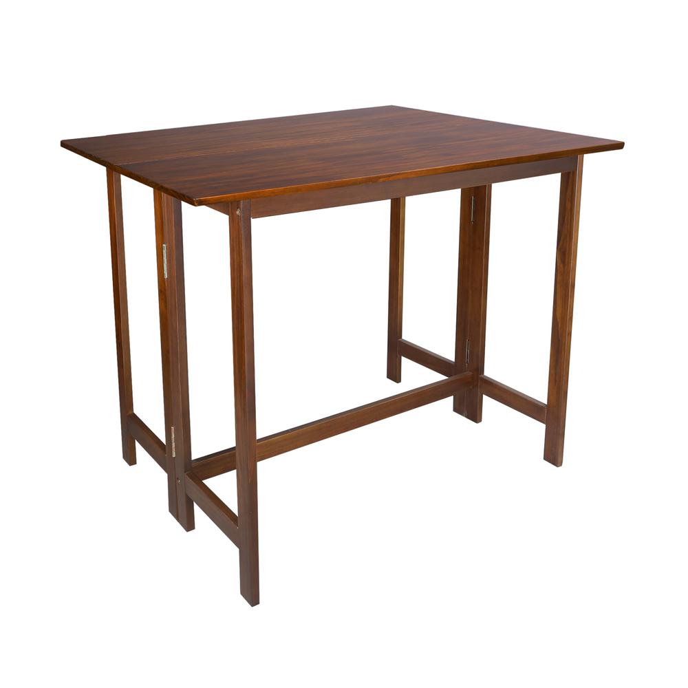 Solid Wood Folding Console to Dining Convertible Table. Picture 5