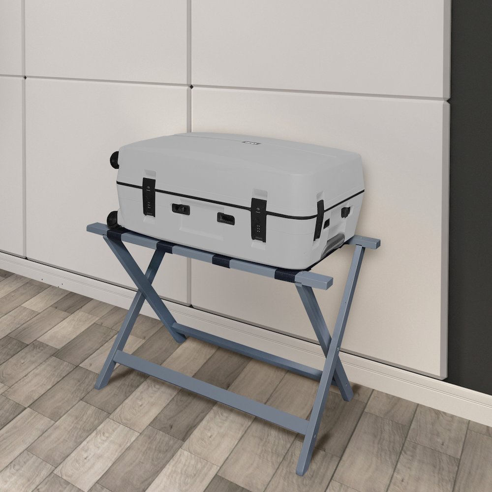 Heavy Duty 30" Extra Wide Luggage Rack, Slate Gray. Picture 6