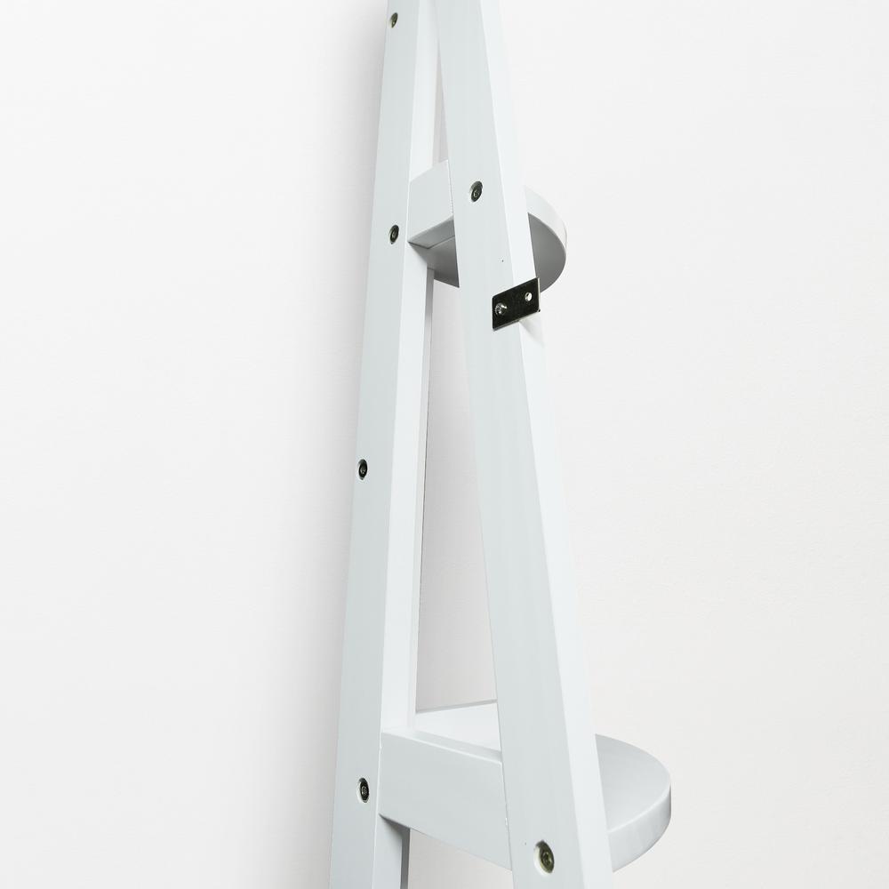5-Shelf Corner Ladder Bookcase - White. Picture 10