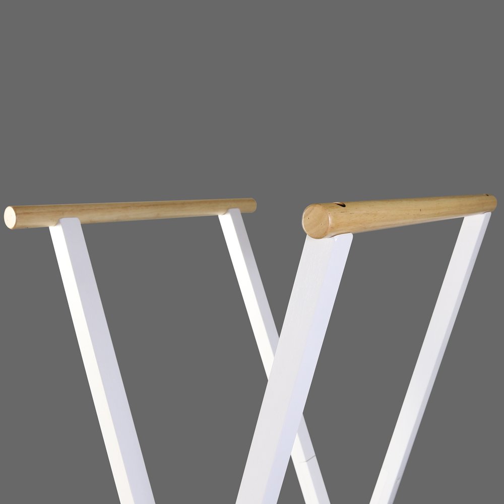 Solid Wood Folding Clothing Garment Rack. Picture 5