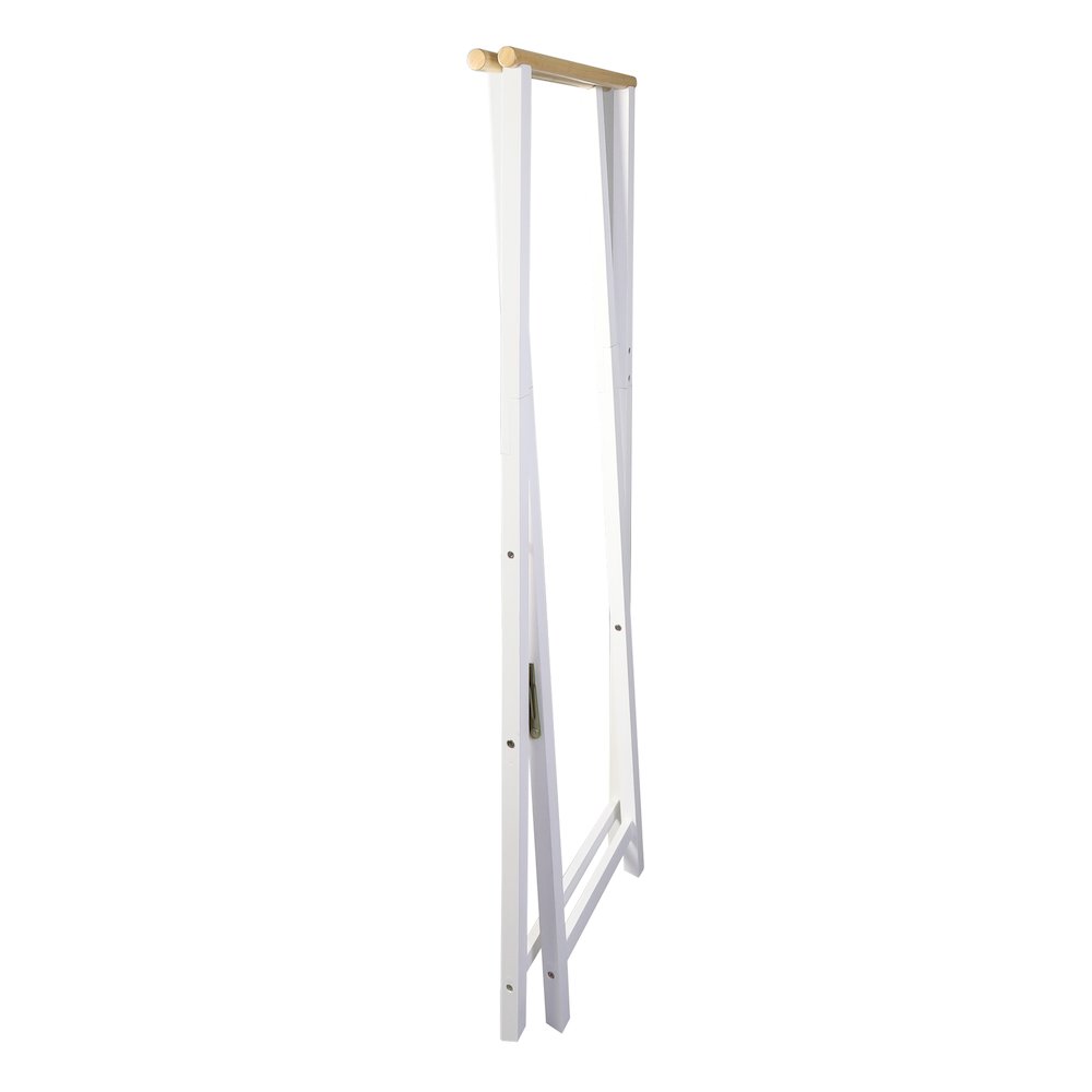 Solid Wood Folding Clothing Garment Rack. Picture 4