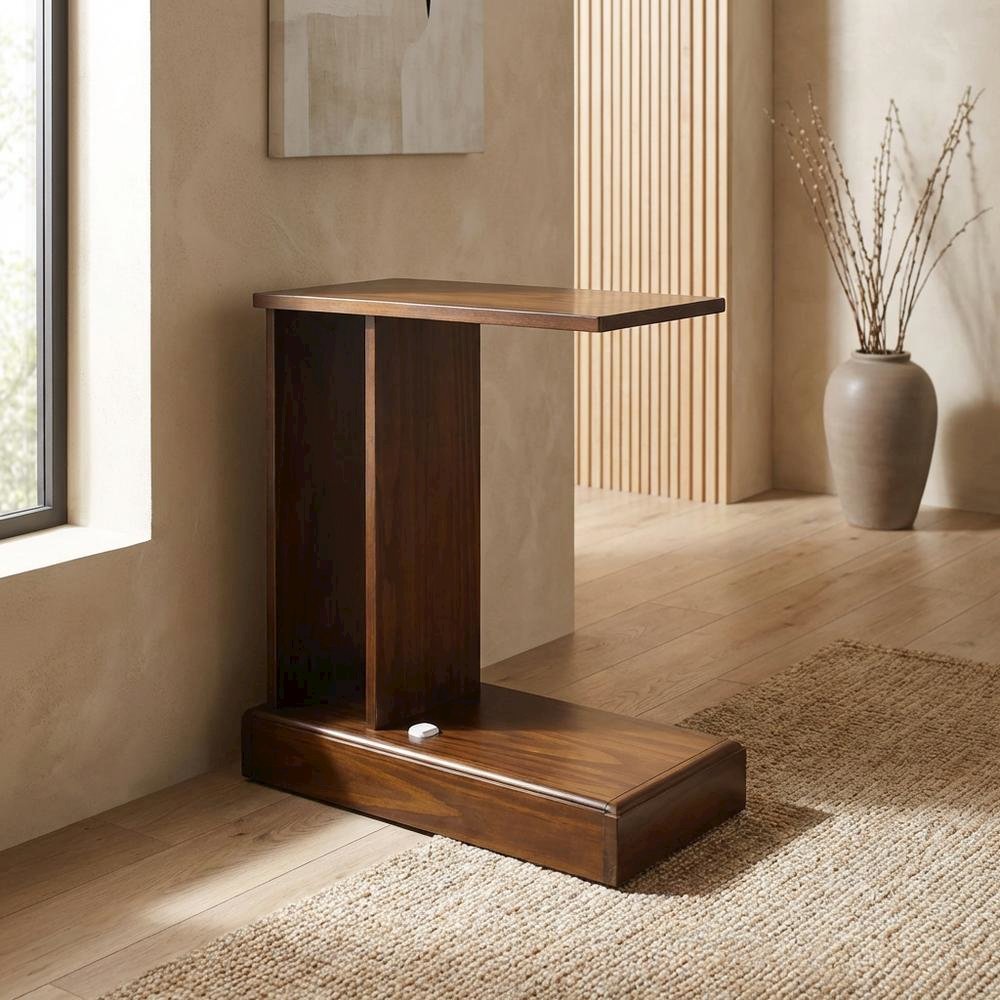 Mocha, Storage Side Table, Storage Drawer, Quality Build. Picture 2