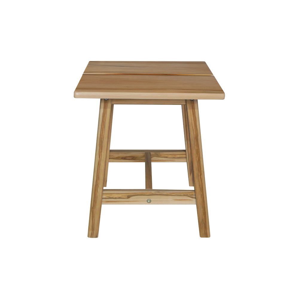 100% American Hardwood Rectangle Stool with Split Top. Picture 2