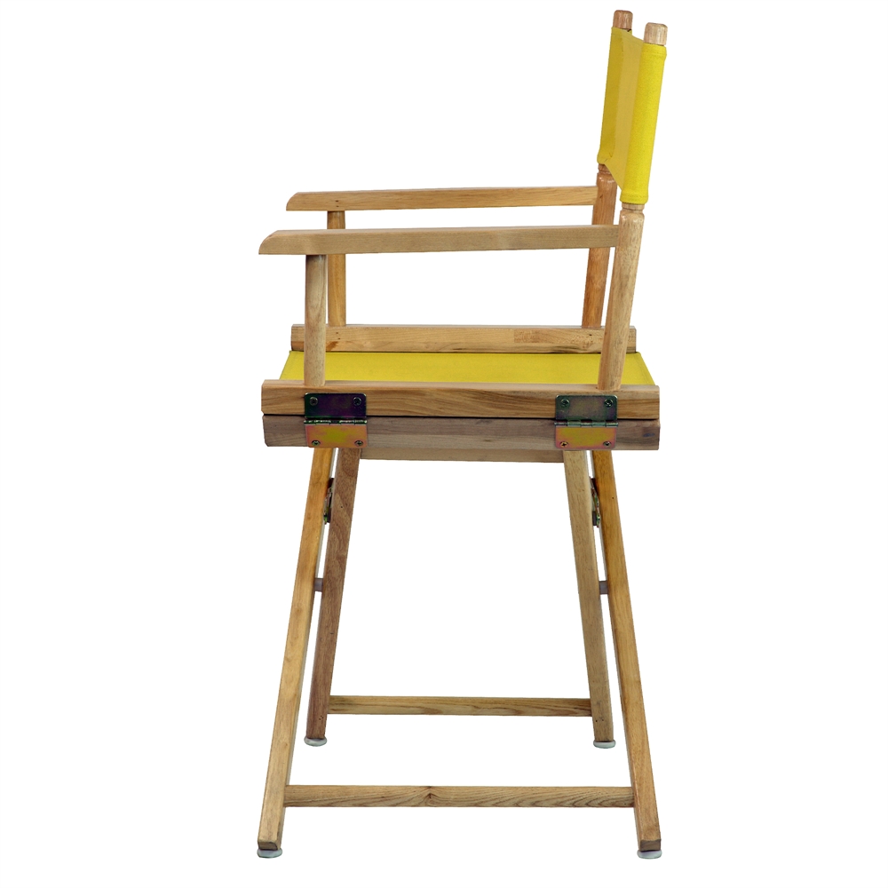18" Director's Chair Natural Frame-Yellow Canvas. Picture 2