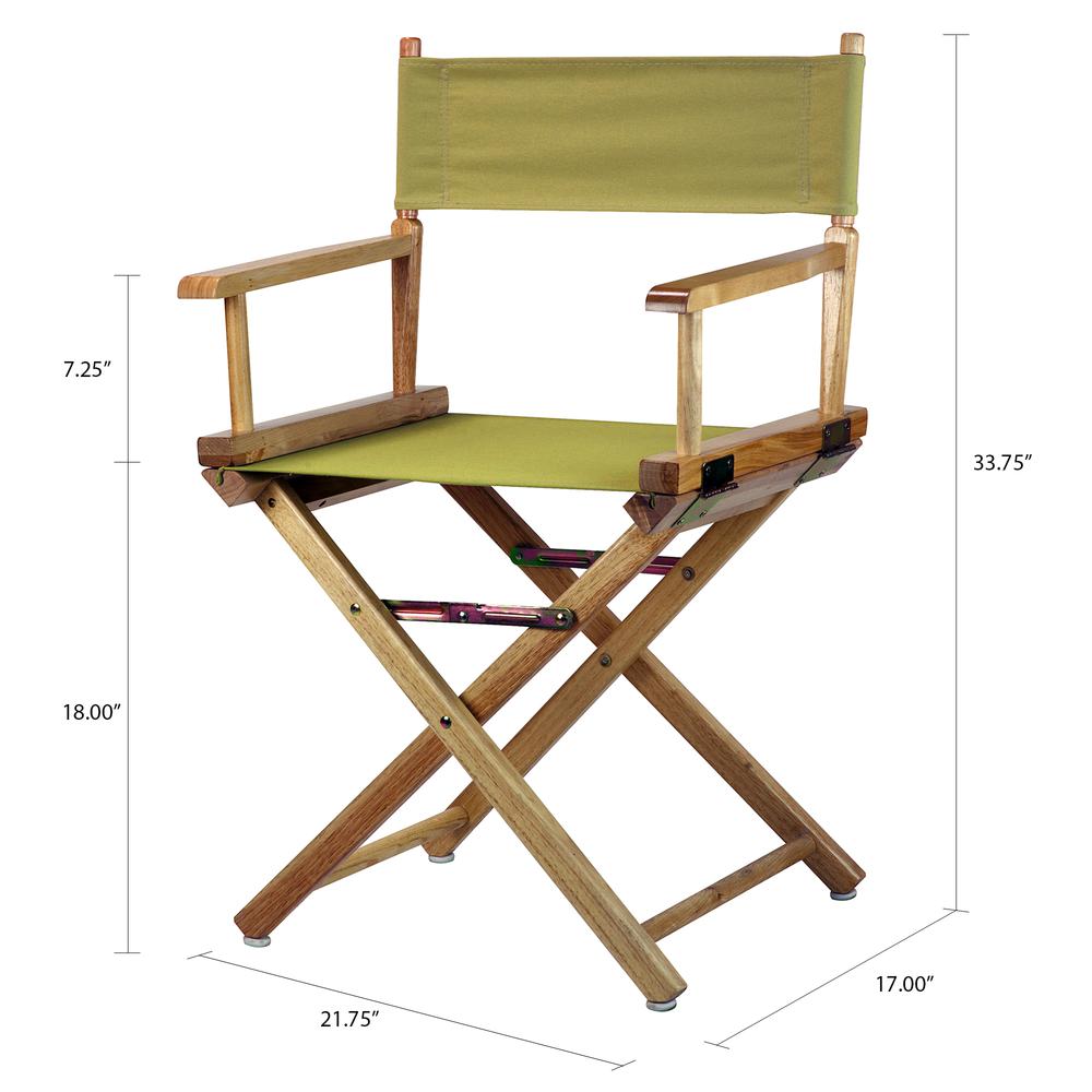 18" Director's Chair Natural Frame-Olive Canvas. Picture 5
