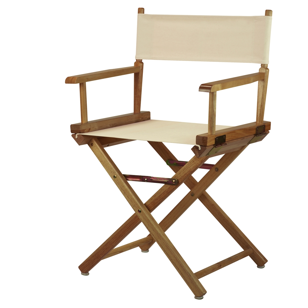 18" Director's Chair Natural Frame-Natural/Wheat Canvas. Picture 4