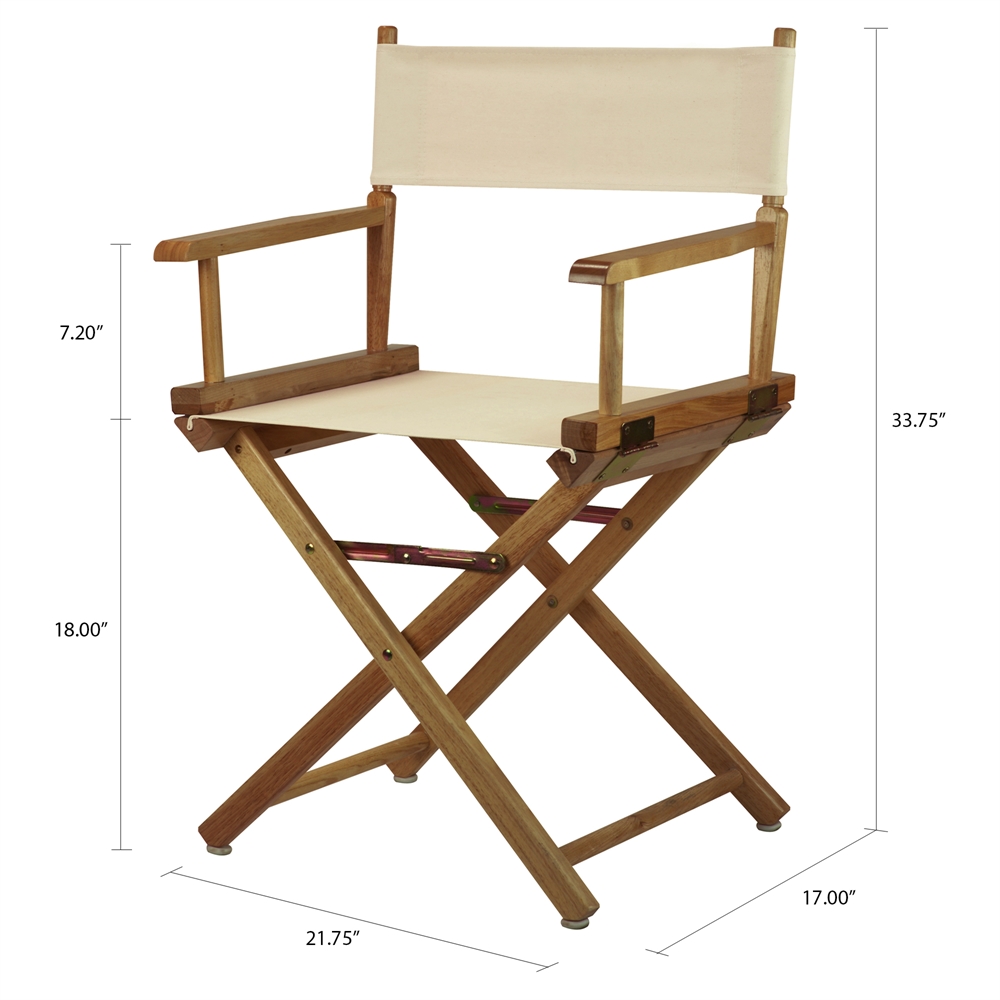 18" Director's Chair Natural Frame-Natural/Wheat Canvas. Picture 5