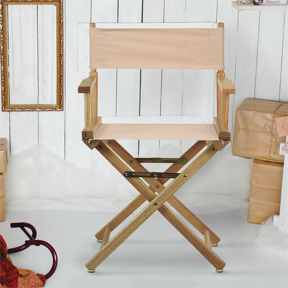 18" Director's Chair Natural Frame-Tan Canvas. Picture 10