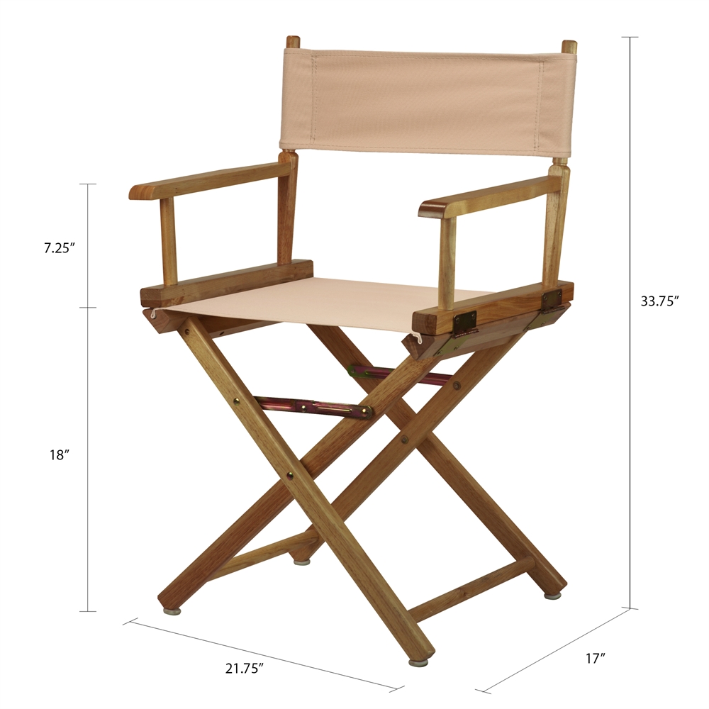 18" Director's Chair Natural Frame-Tan Canvas. Picture 5