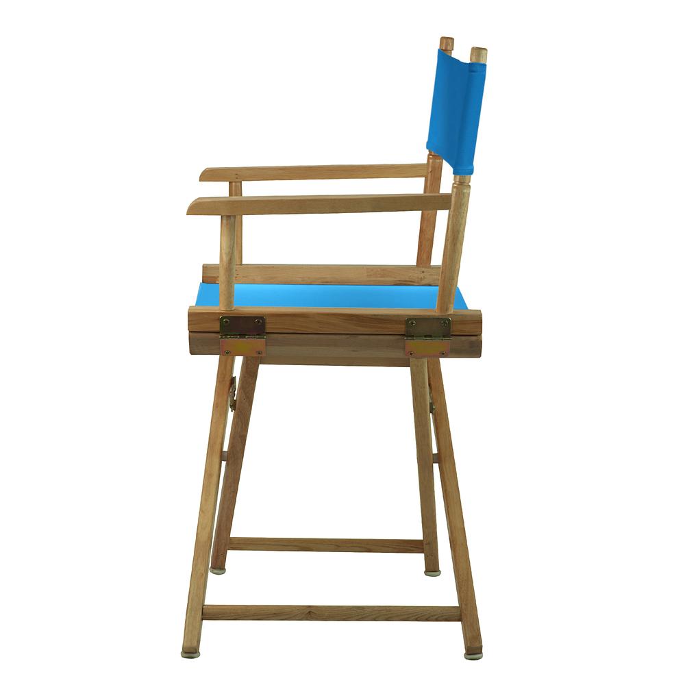 18" Director's Chair Natural Frame-Turquoise Canvas. Picture 2
