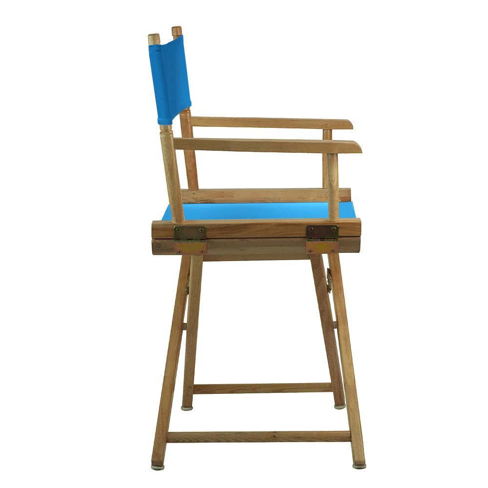 18" Director's Chair Natural Frame-Turquoise Canvas. Picture 3