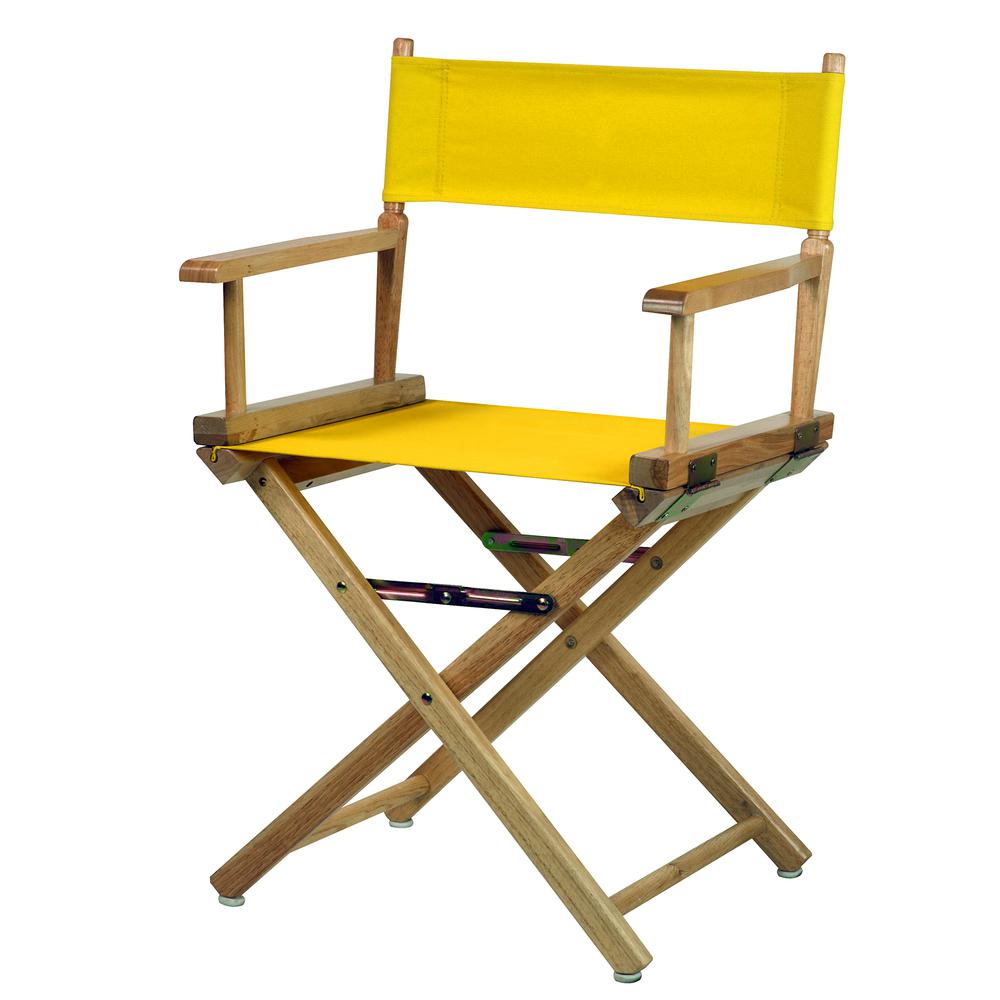 18" Director's Chair Natural Frame-Gold Canvas. Picture 5