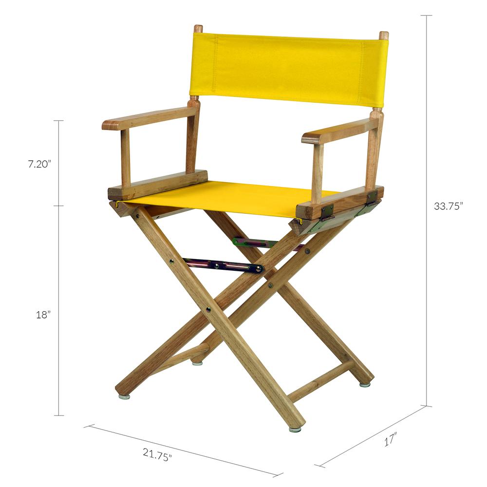 18" Director's Chair Natural Frame-Gold Canvas. Picture 6