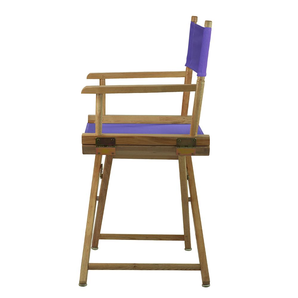 18" Director's Chair Natural Frame-Purple Canvas. Picture 2