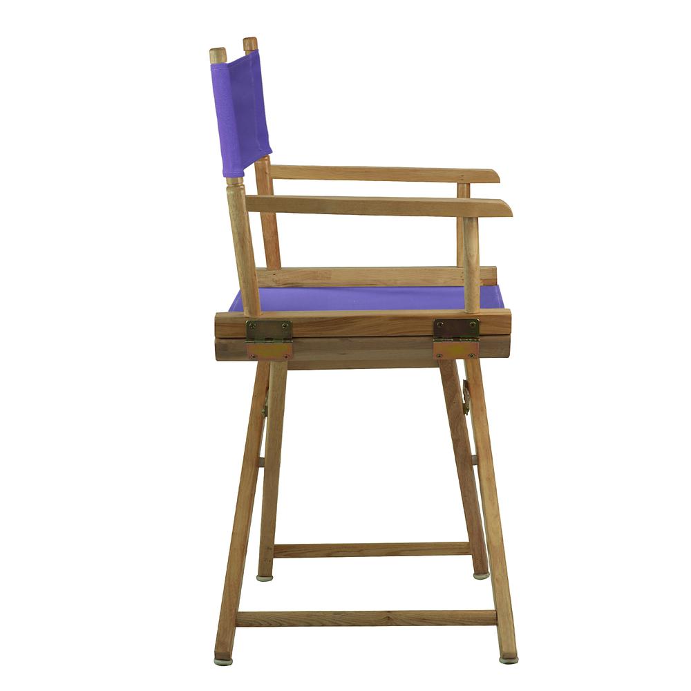 18" Director's Chair Natural Frame-Purple Canvas. Picture 3