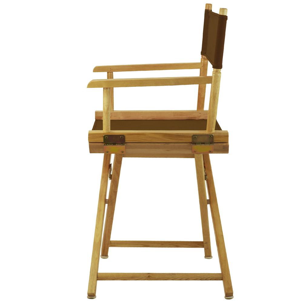 18" Director's Chair Natural Frame-Brown Canvas. Picture 2