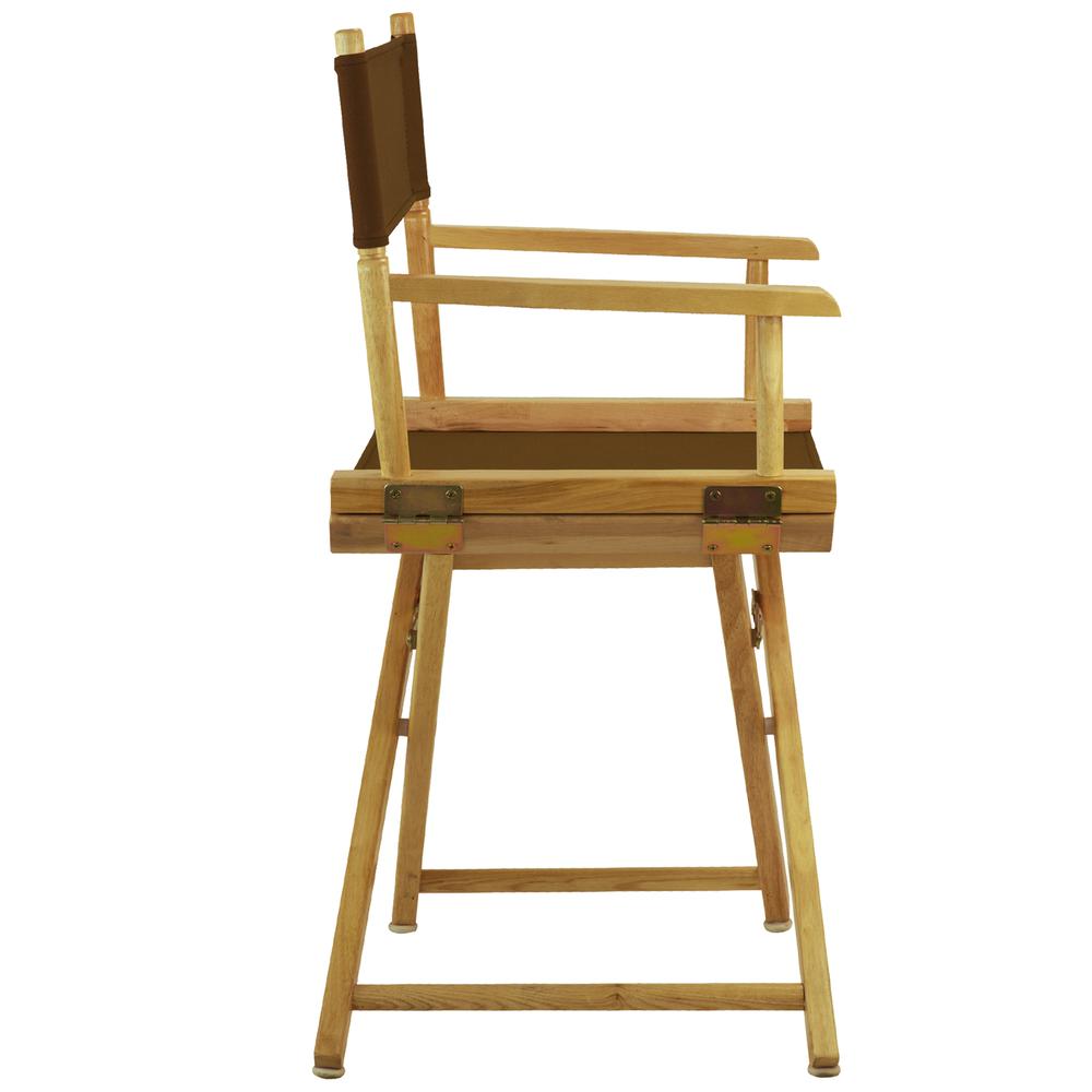 18" Director's Chair Natural Frame-Brown Canvas. Picture 3