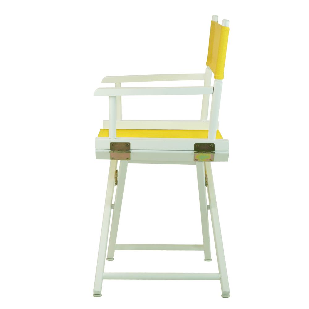 18" Director's Chair White Frame-Gold Canvas. Picture 2