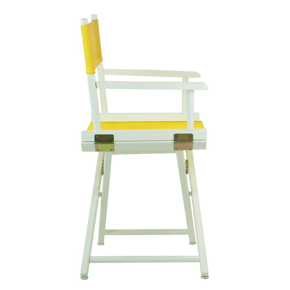 18" Director's Chair White Frame-Gold Canvas. Picture 3