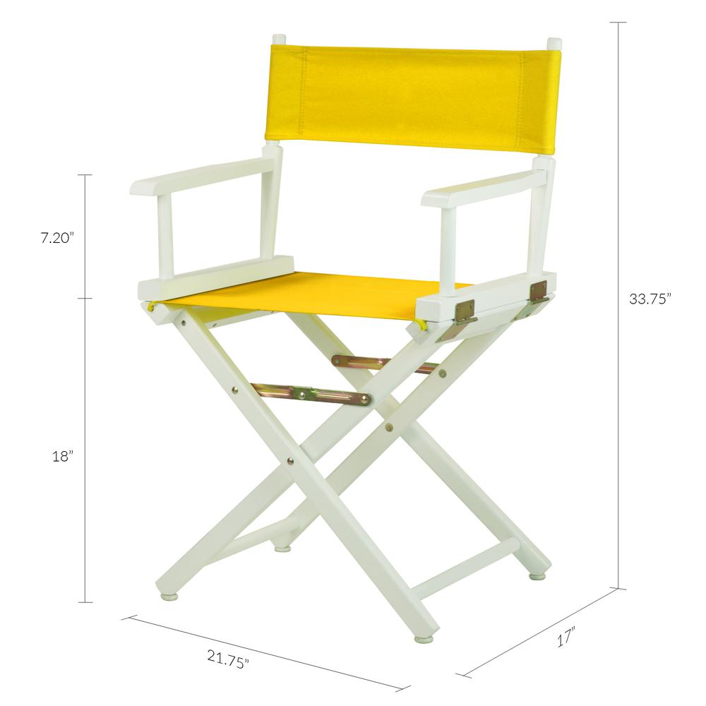 18" Director's Chair White Frame-Gold Canvas. Picture 6