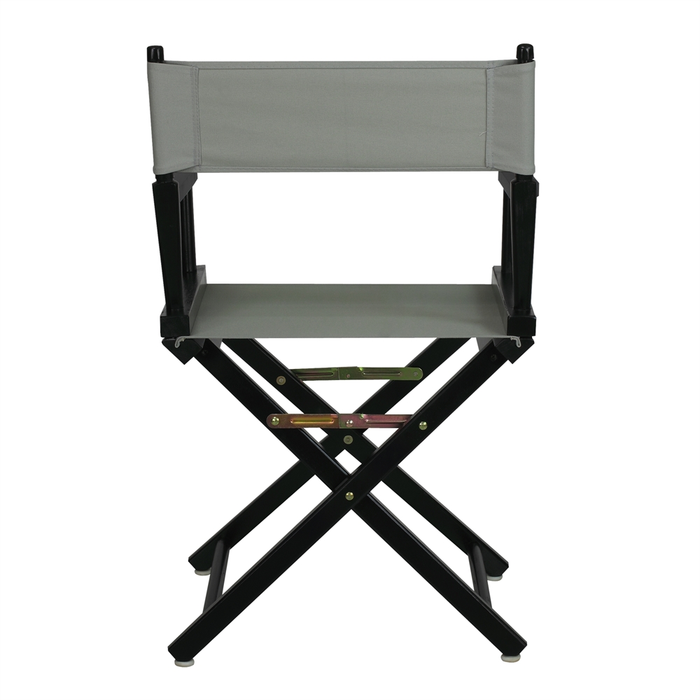 18" Director's Chair Black Frame-Gray Canvas. Picture 3
