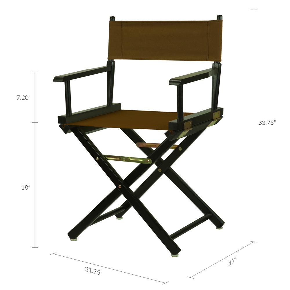 18" Director's Chair Black Frame-Brown Canvas. Picture 6