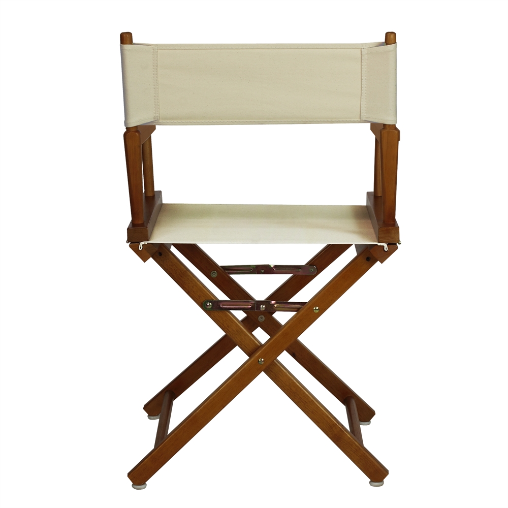 18" Director's Chair Honey Oak Frame-Natural/Wheat Canvas. Picture 3