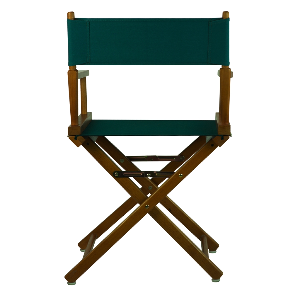 18" Director's Chair Honey Oak Frame-Hunter Green Canvas. Picture 3