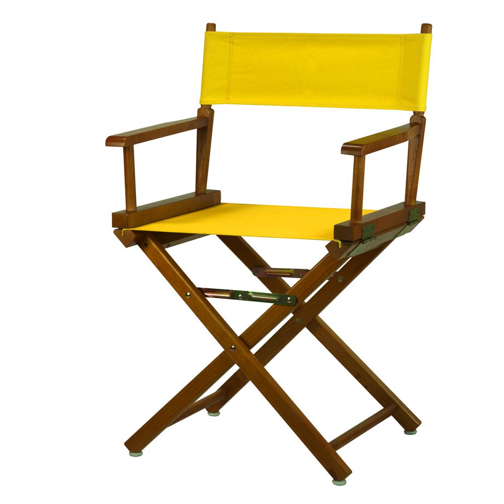 18" Director's Chair Honey Oak Frame-Gold Canvas. Picture 5