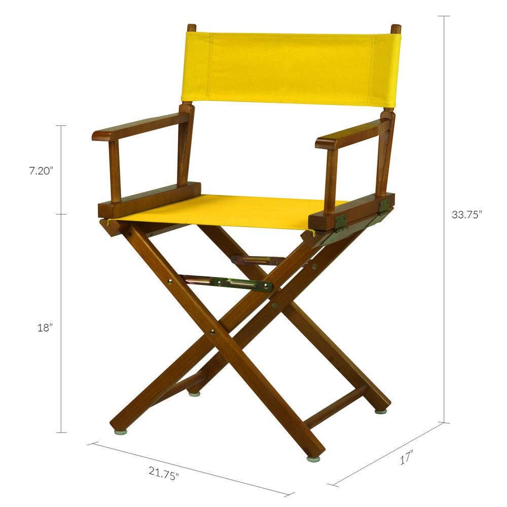 18" Director's Chair Honey Oak Frame-Gold Canvas. Picture 6