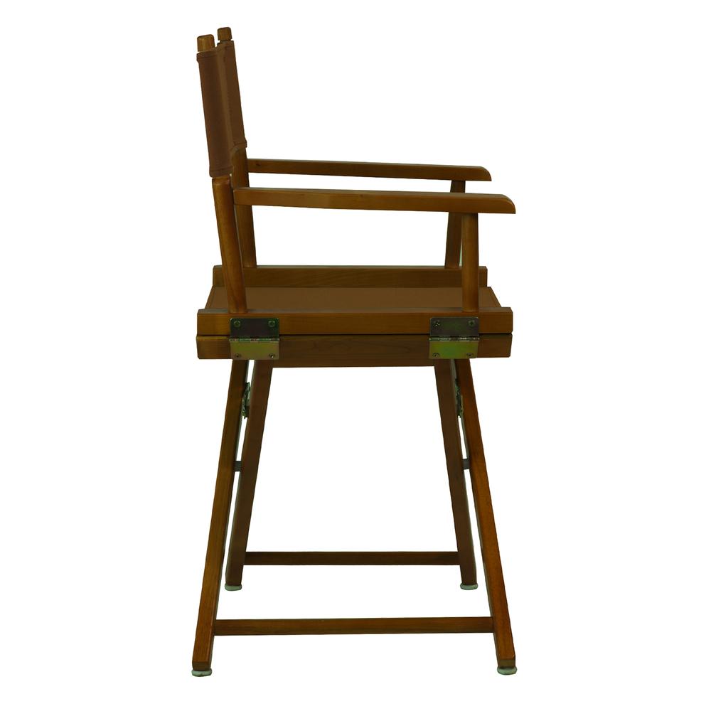 18" Director's Chair Honey Oak Frame-Brown Canvas. Picture 3