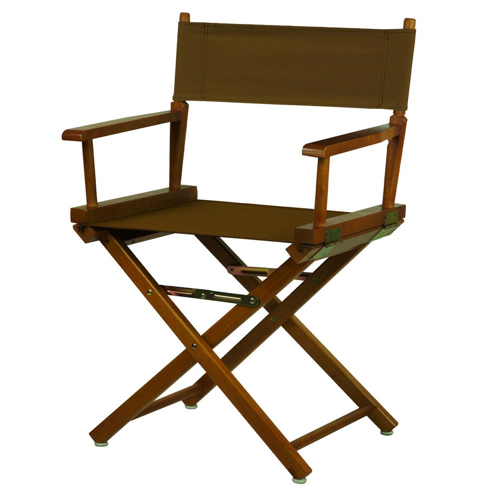 18" Director's Chair Honey Oak Frame-Brown Canvas. Picture 5