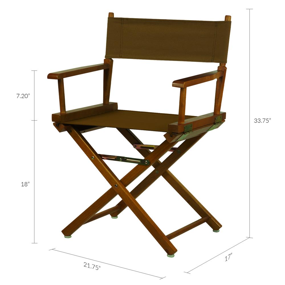 18" Director's Chair Honey Oak Frame-Brown Canvas. Picture 6