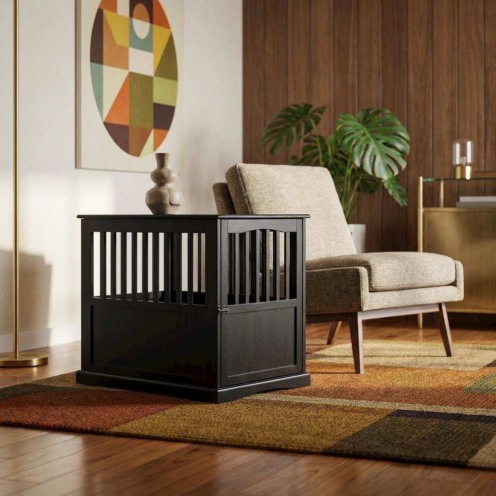Black End Table with Modern Design and Sturdy Construction. Picture 3