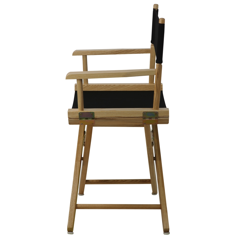 American Trails Extra-Wide Premium 18"  Directors Chair Natural Frame W/Black Color Cover. Picture 2