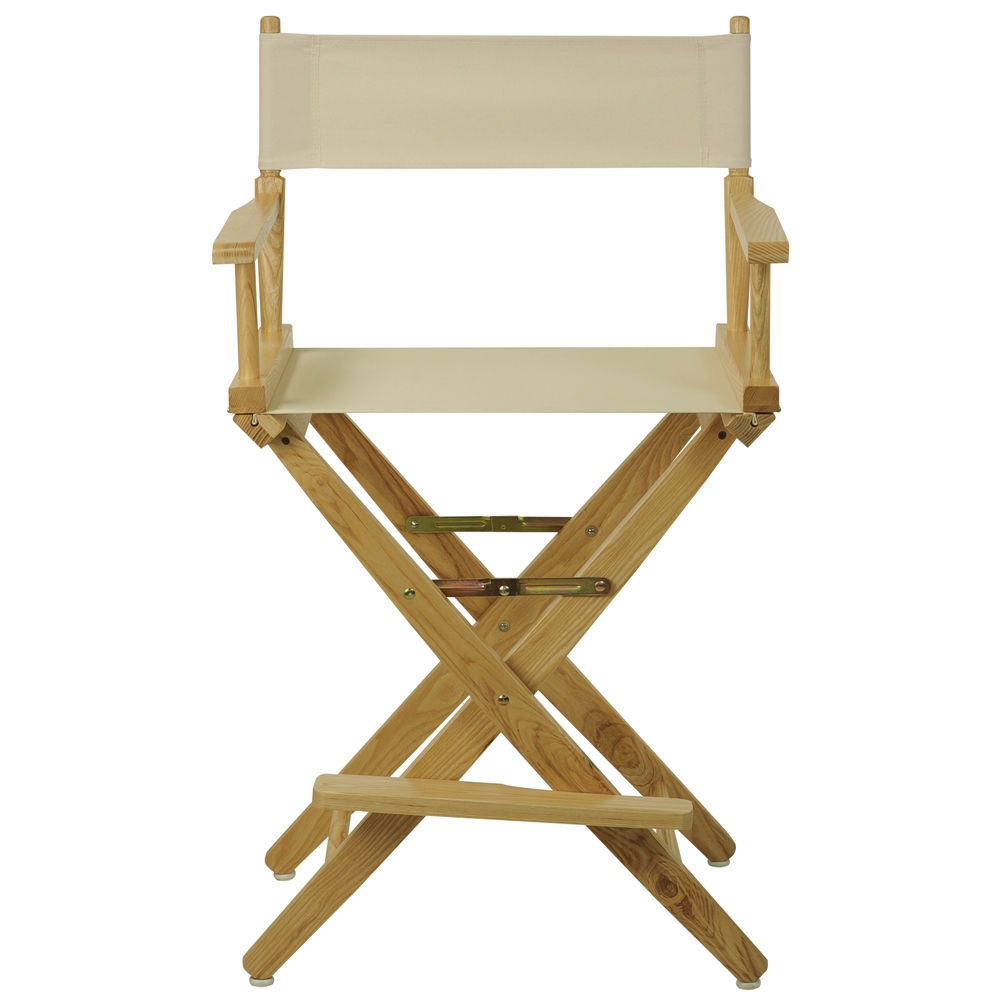 American Trails Extra-Wide Premium 24"  Directors Chair Natural Frame W/Natural Color Cover. Picture 1