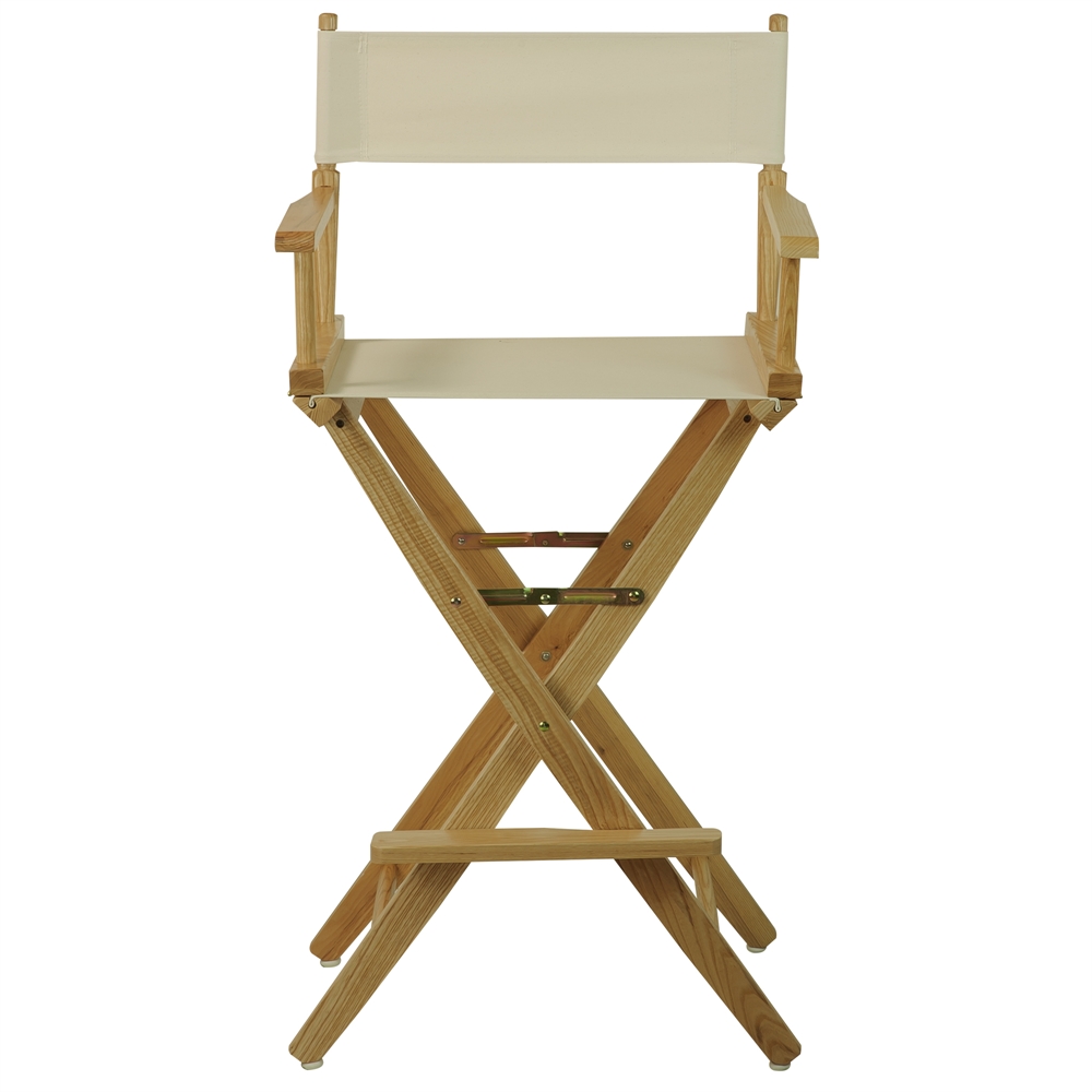 American Trails Extra-Wide Premium 30"  Directors Chair Natural Frame W/Natural Color Cover. Picture 1