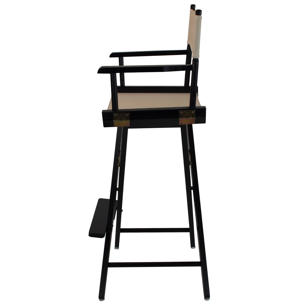 American Trails Extra-Wide Premium 30"  Directors Chair Black Frame W/Natural Color Cover. Picture 2