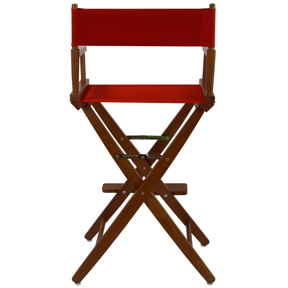 American Trails Extra-Wide Premium 30"  Directors Chair Mission Oak Frame W/Red Color Cover. Picture 3