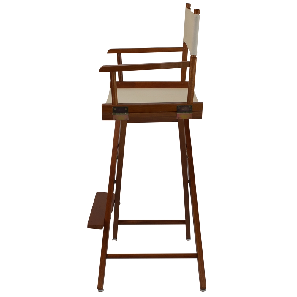 American Trails Extra-Wide Premium 30"  Directors Chair Mission Oak Frame W/Natural Color Cover. Picture 2