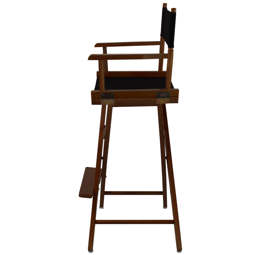 American Trails Extra-Wide Premium 30"  Directors Chair Mission Oak Frame W/Black Color Cover. Picture 2