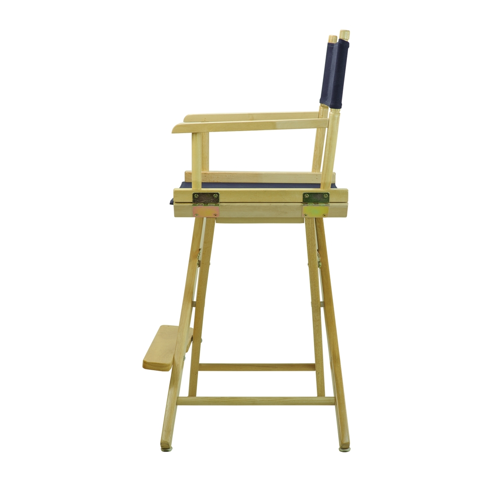 24" Director's Chair Natural Frame-Navy Blue Canvas. Picture 3