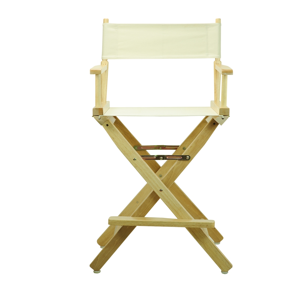 24" Director's Chair Natural Frame-Natural/Wheat Canvas. Picture 1