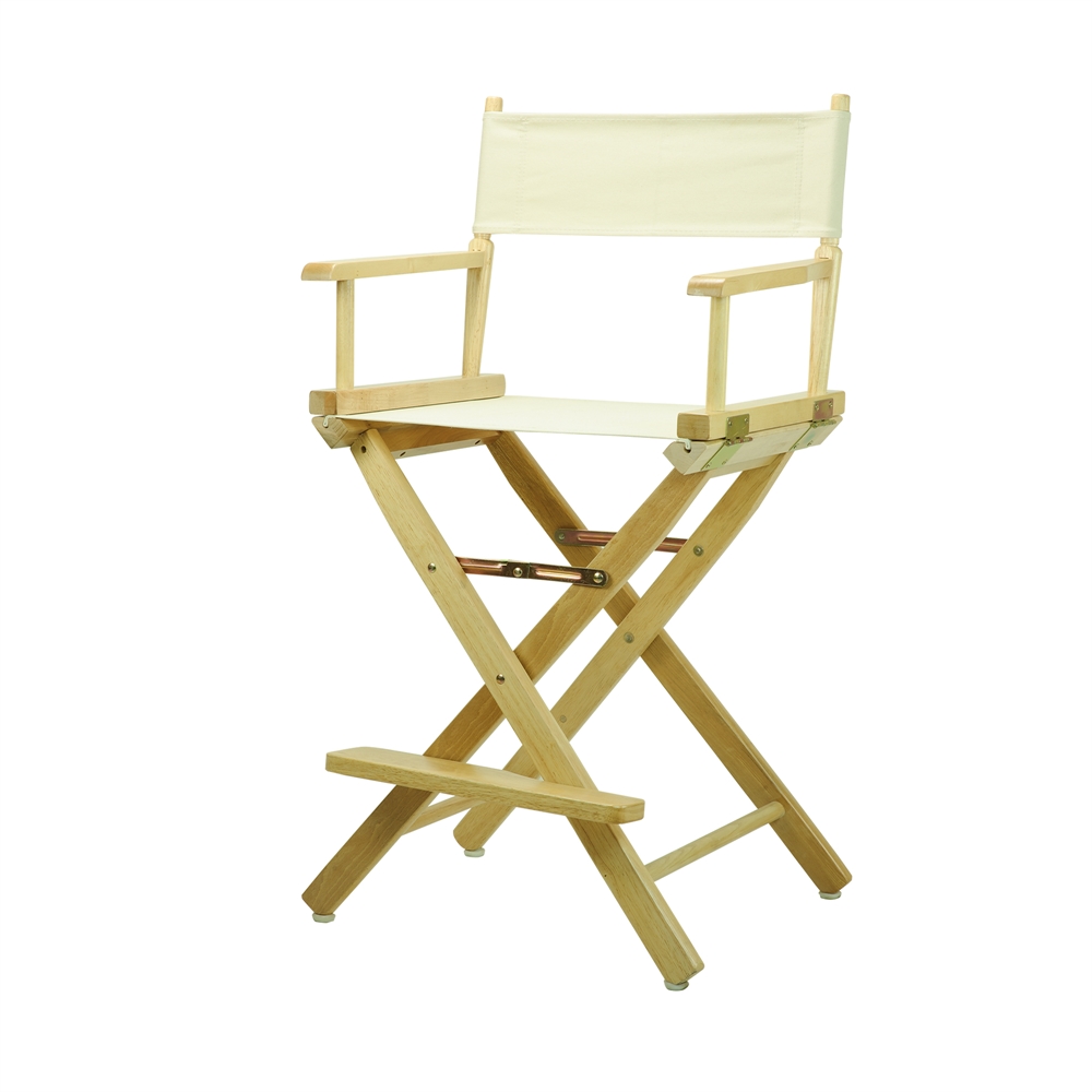 24" Director's Chair Natural Frame-Natural/Wheat Canvas. Picture 2