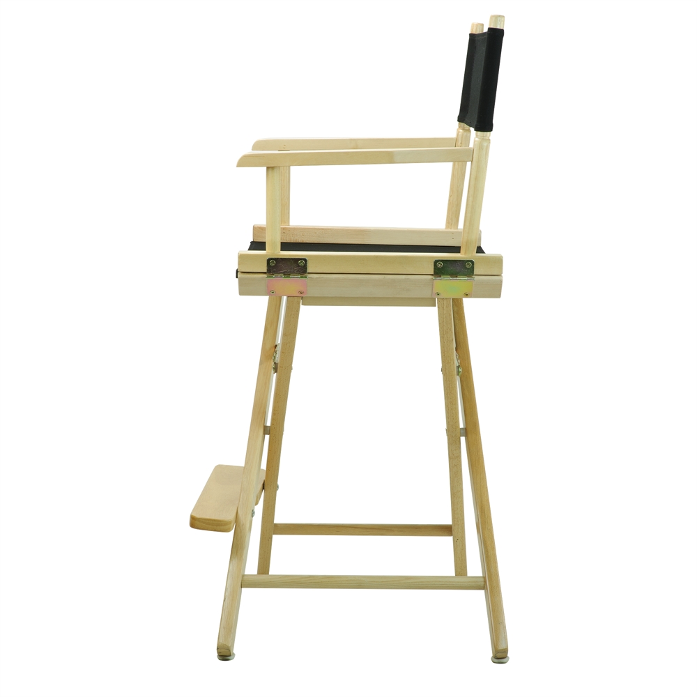 24" Director's Chair Natural Frame-Black Canvas. Picture 3