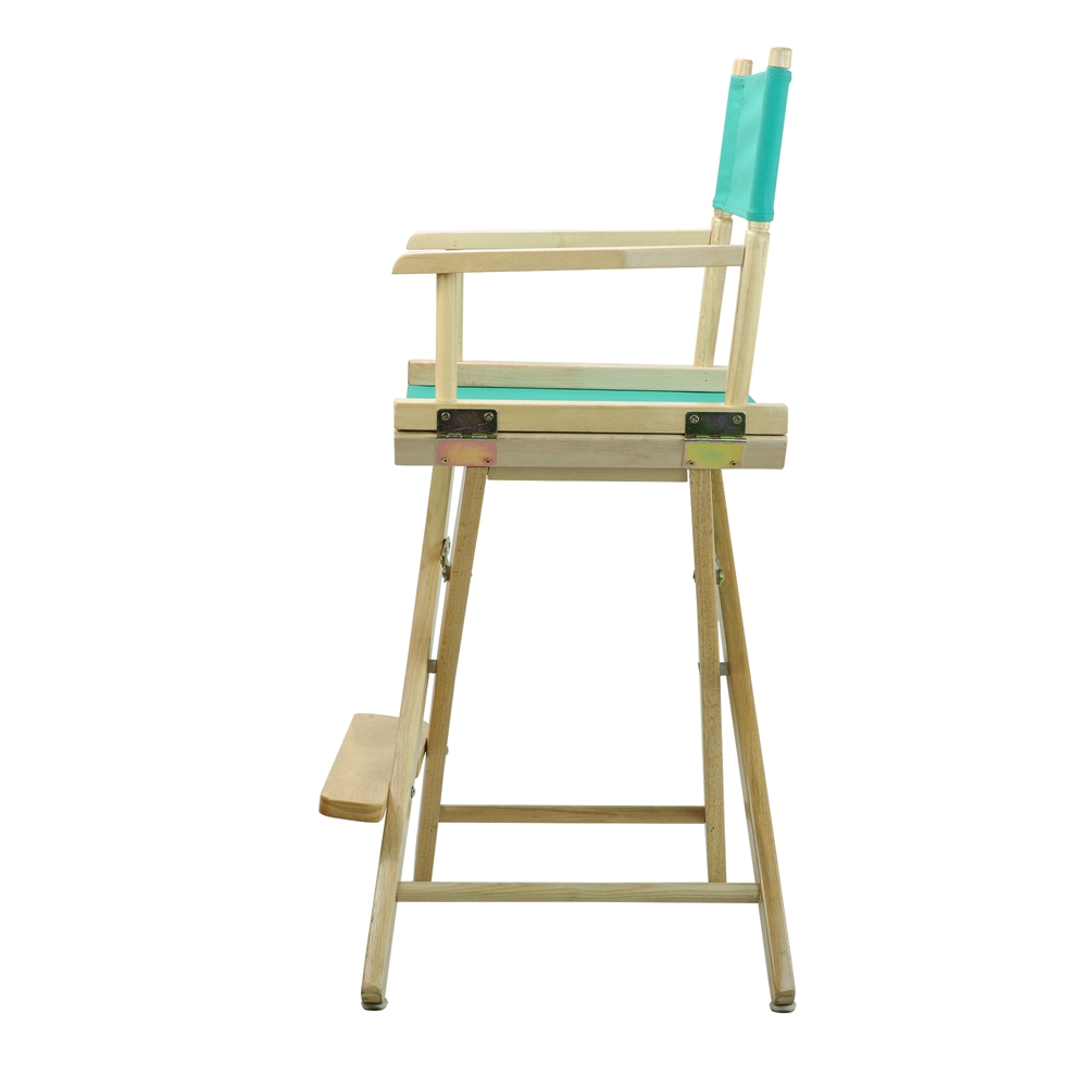 24" Director's Chair Natural Frame-Teal Canvas. Picture 3
